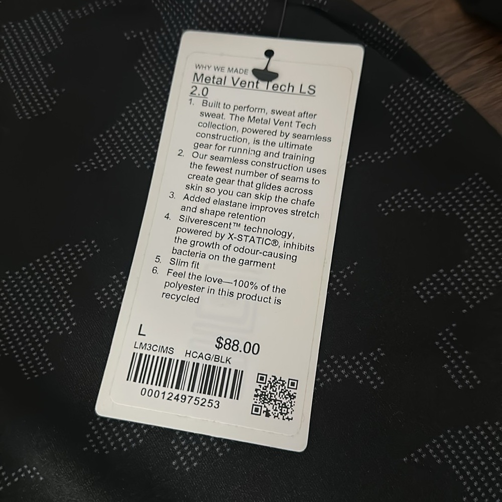 Mens lululemon Metal Vent Tech Long Sleeve L - Picture 2 of 2